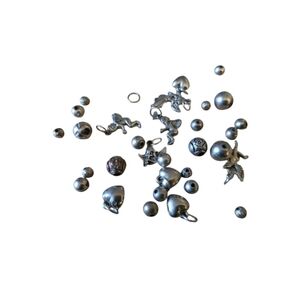 Silver Toned Angel Charms and Beads Set Assorted Vintage